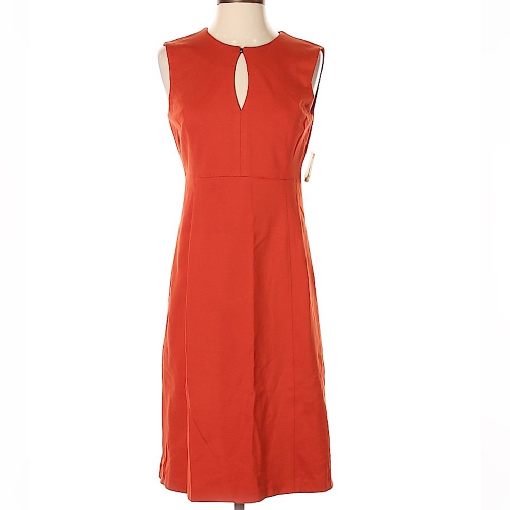Anne Klein Sleeveless Orange Midi Dress Sz 4 NWOT
